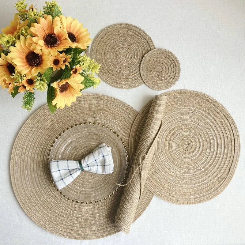 Set de Table Rond Tissu - Décoration de Table Chic