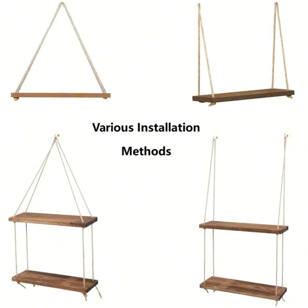 Étagère Murale Bois Design - Rangement Mural Déco