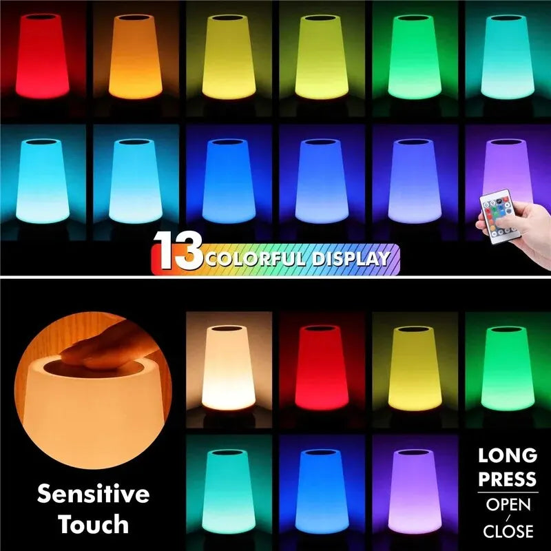 Veilleuse LED 13 Couleurs - Lampe Ambiance Chambre