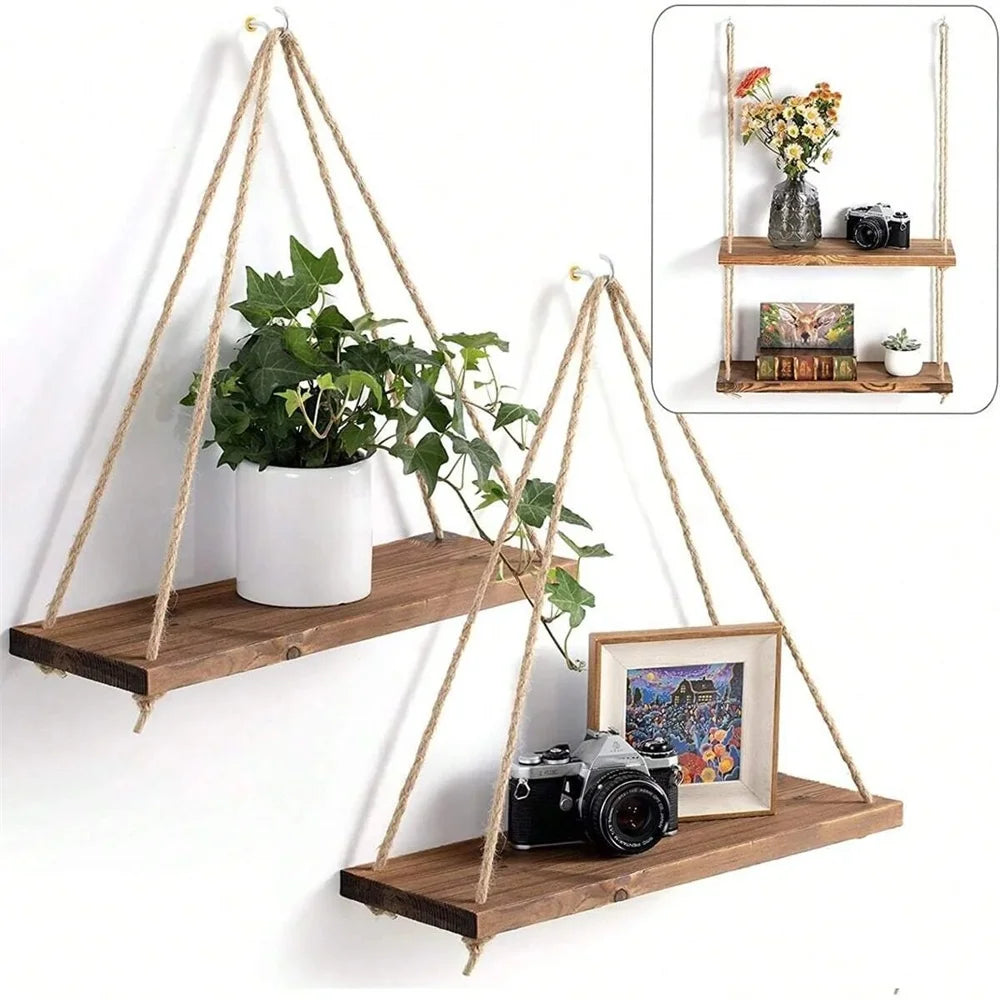 Étagère Murale Bois Design - Rangement Mural Déco
