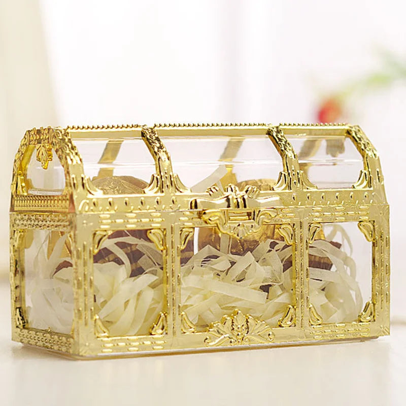 Coffret Cadeau Élégant Or & Argent - Boîte Cadeau Déco