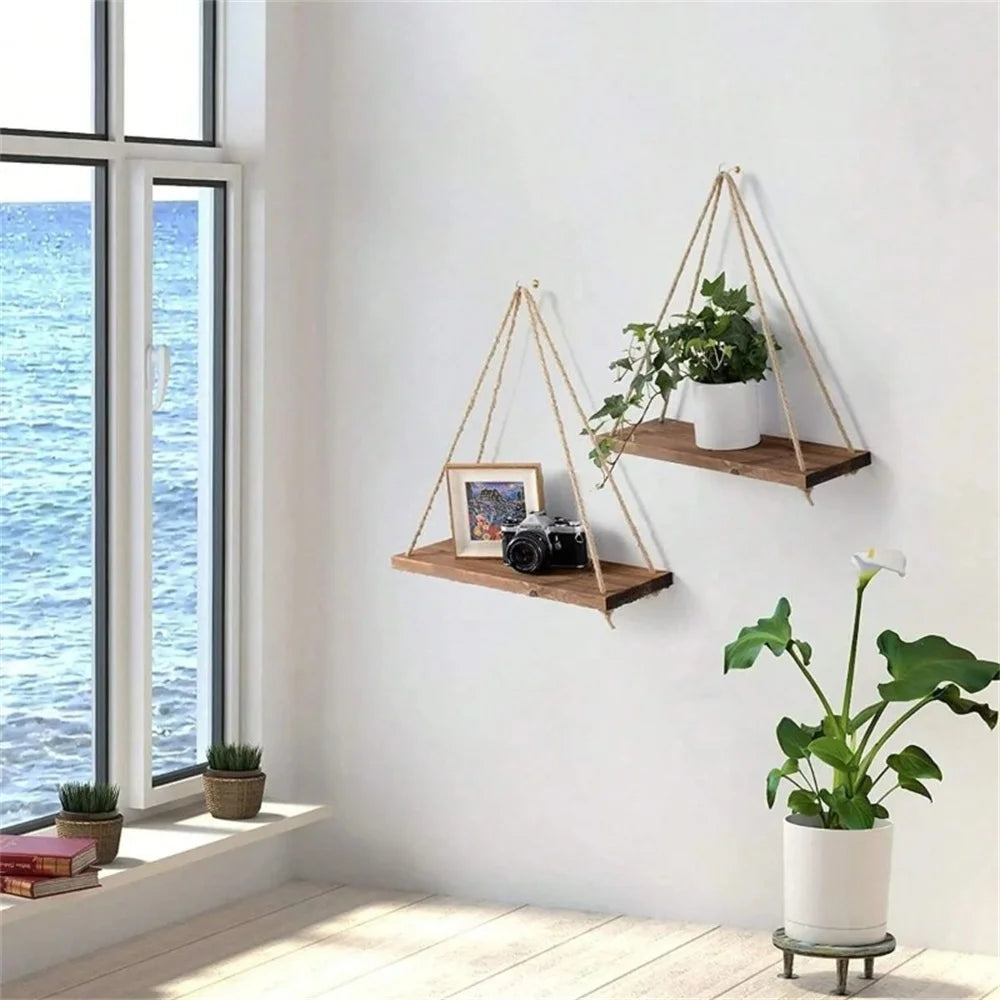 Étagère Murale Bois Design - Rangement Mural Déco