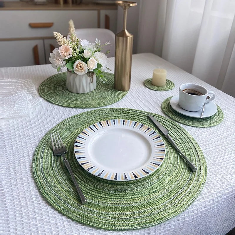 Set de Table Rond Tissu - Décoration de Table Chic