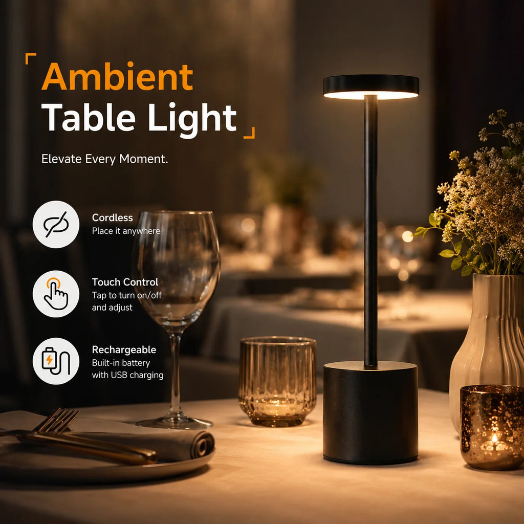 Lampe de Table Design Métal - Lampe Chevet Déco